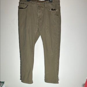 Weatherproof Vintage Men's Khaki lined khaki jeans.  W38 L32